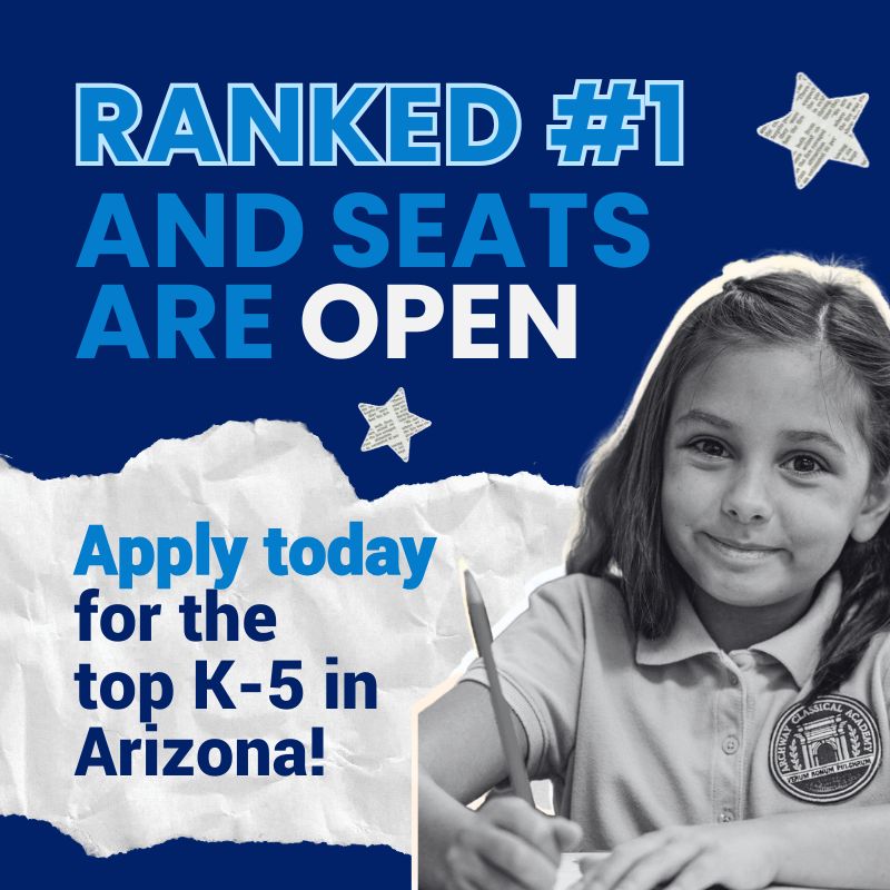 Ranked #1 and seats are open | Apply today for the top k-5 in Arizona!