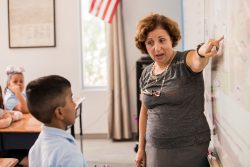 teacher and boy