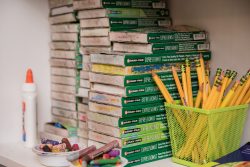 books and pencils